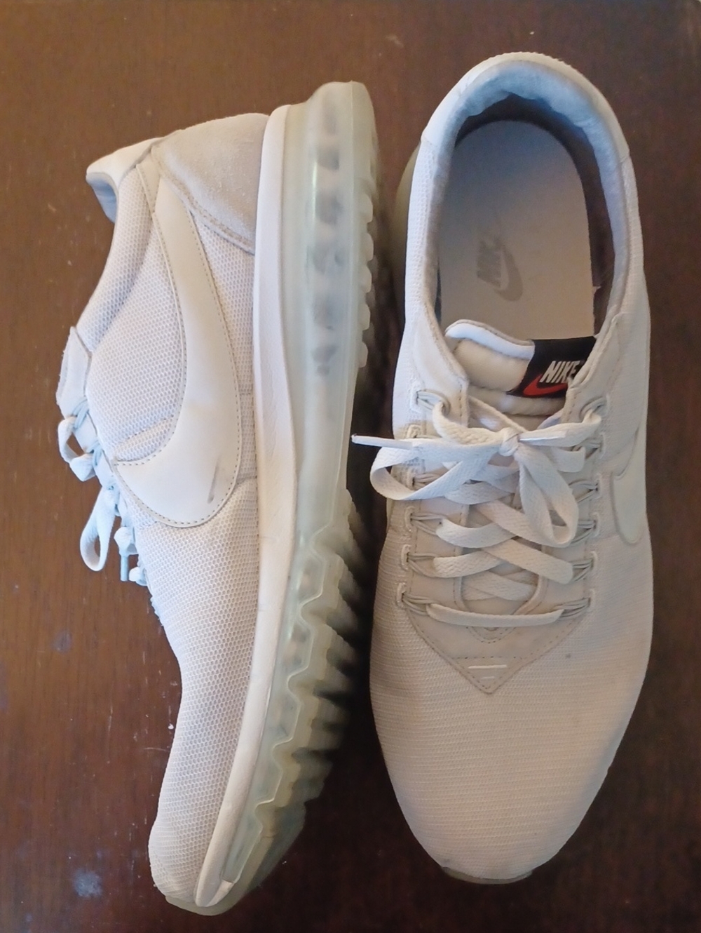Nike Air Max LD-Zero "Pure Platinum" Light Gray Mesh Lace-Up Sneakers, 15